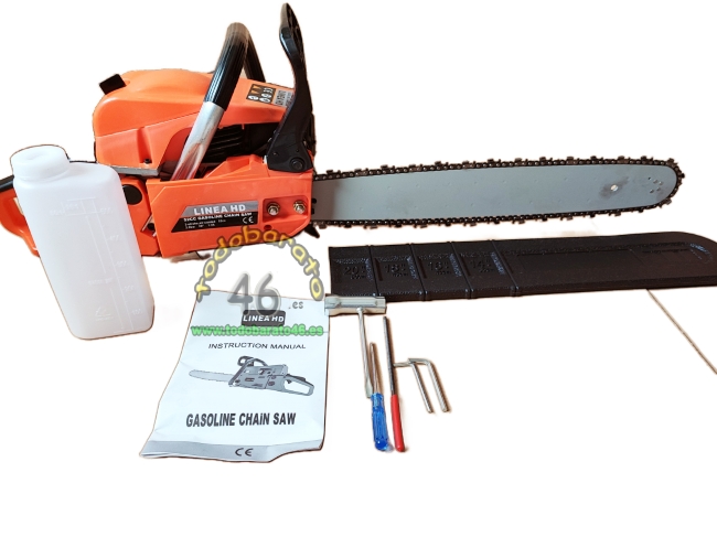 MOTOSIERRA Línea HD de gasolina 52CC 3.2cv, espada de 50cm de corte