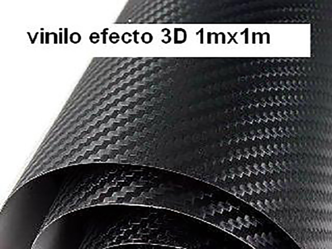 Vinilo efecto fibra de carbono en 3 dimensiones medida 1m x 1m