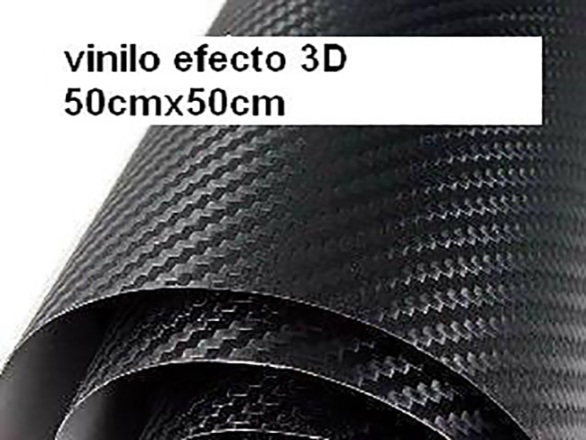 Vinilo efecto fibra de carbono en 3 dimensiones medida 50cm x 50cm