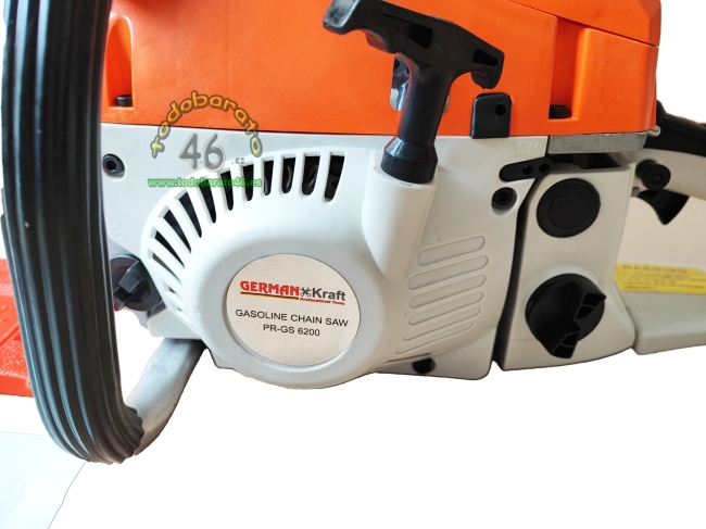 Motosierra GERMAN KRAFT 62cc con 3,6cv de potencia y espada de 50cm de corte