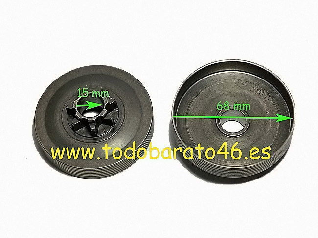 Piñón arrastre para motosierra linea hd, greentouch,smash, garland, german kraft, german force, motosierras de 45cc, 52cc, 62cc