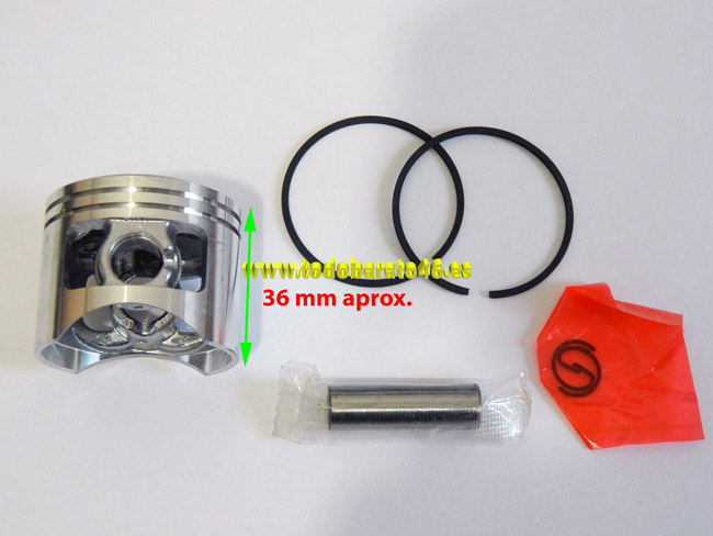 Pistón para motosierra 52cc con 45mm de diámetro , Linea Hd, german kraft mas modelos