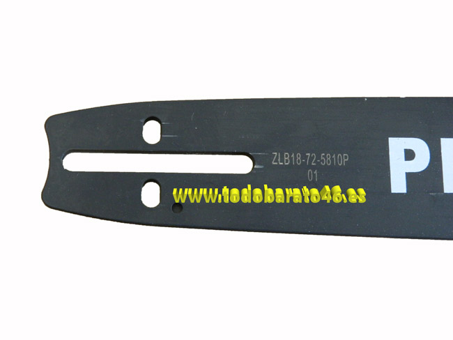 Espada motosierra 18 pulgadas con 45cm de corte para cadenas de 72 eslabones 0,325 para motosierras german kraft, german force, linea hd, bracog, smash, garland, ZLB18-72-5810P