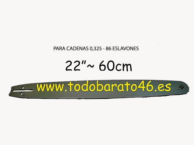 Espada para motosierra de 22 pulgadas 86 eslabones para cadenas 0,325 garland, linea hd, german kraft, bracog, alpina