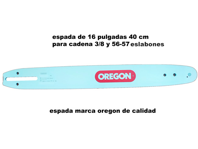 espada de 16 pulgadas oregon