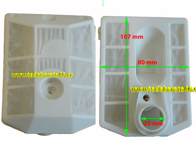Filtro de aire para motosierra linea hd, garland, smash, ecogreen, greencut, german kraft, bracog