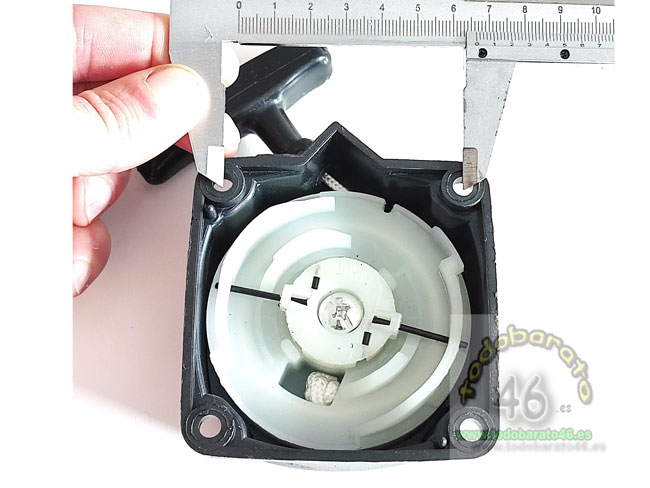 Polea de arranque para desbrozadora con 67mm entre tonillos Linea HD, Imoto, Style, Power Plus, Bracog, TCK Garden, kevin Line