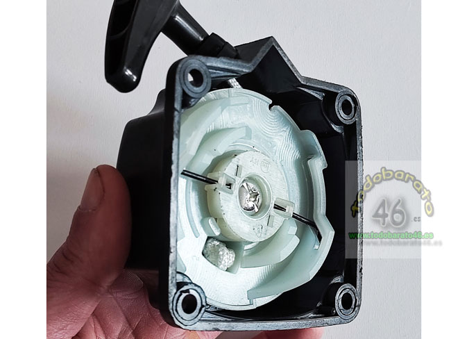 Polea de arranque para desbrozadora con 67mm entre tonillos Linea HD, Imoto, Style, Power Plus, Bracog, TCK Garden, kevin Line