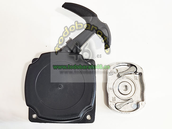 Tirador reforzado con arranque fácil con 67mm entre tonillos para desbrozadoras de 43cc, 52cc, 65cc, linea hd, greencut pp655, style, power plus, Bracog