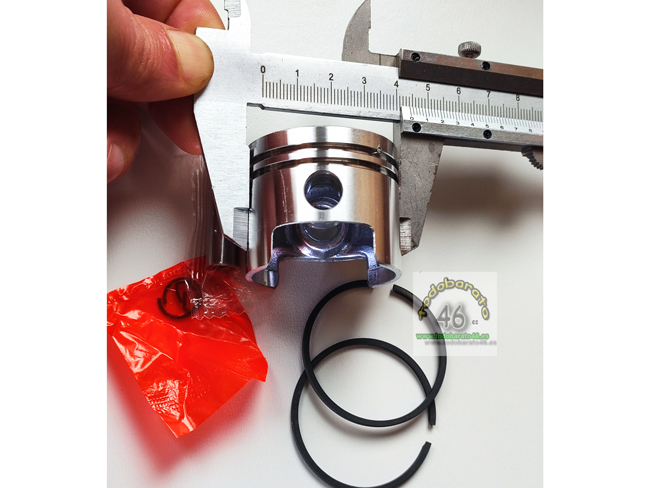Pistón para desbrozadora de diametro 44mm para desbrozadoras linea hd, garland, bracog, style de 52cc