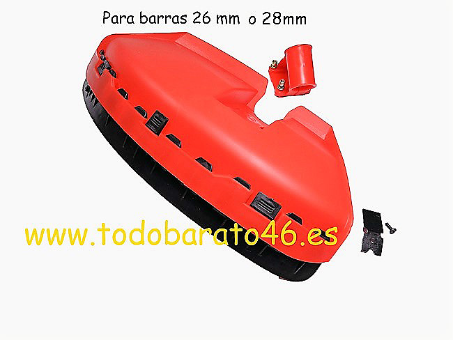 Protector para desbrozadora universal reforzado para barras de 26mm o 28mm incluye cuchilla, LINEA HD