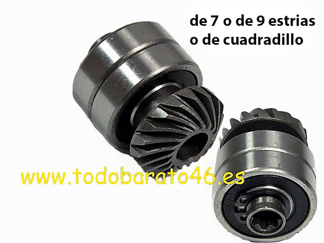 Piñón para cabezal de podadora de herramienta multifunción de 7 o 9 estrias o cuadrado para desbrozadora de 43 y 52cc