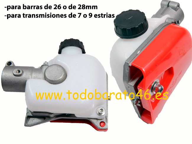 Cabezal de poda para desbrozadora con 7 o 9 estrias en la varilla diametro disponible de 26 o 28mm