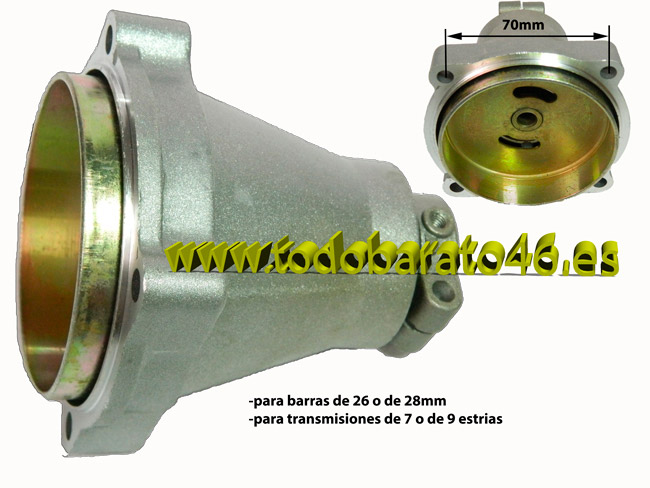 Acople embrague para desbrozadoras linea hd, Kawasaki TJ45E, ROBIN, bracog, itools, power plus, style, stan werk, de 43cc y 52cc