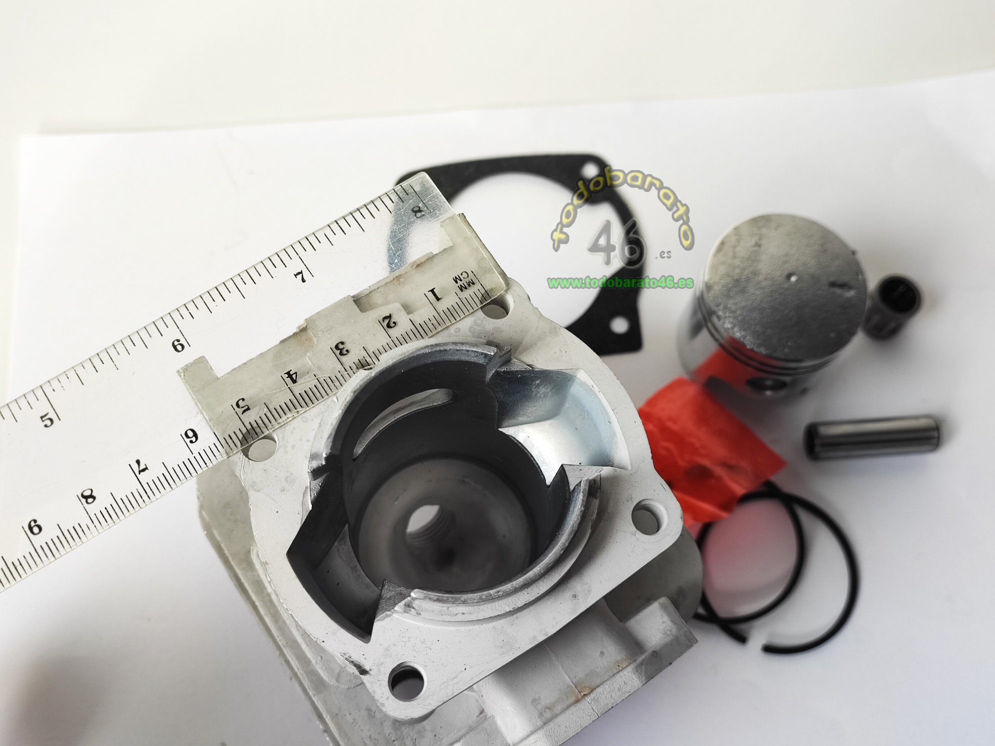 Kit cilindro-pistón 40mm para desbrozadora de 43cc; Voltor 2240, linea hd, style, mitshubishi, garland