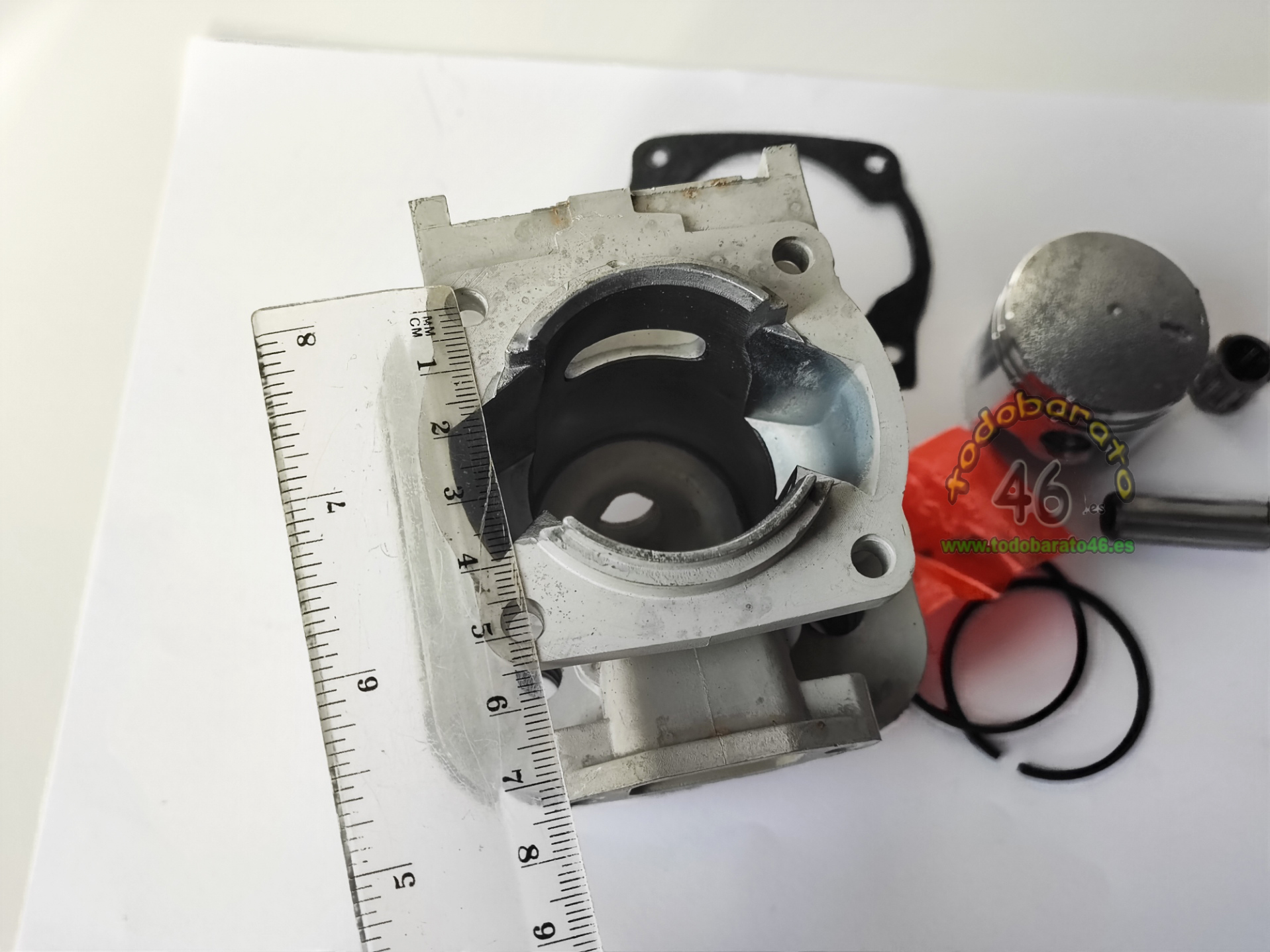 Kit cilindro-pistón 40mm para desbrozadora de 43cc; Voltor 2240, linea hd, style, mitshubishi, garland