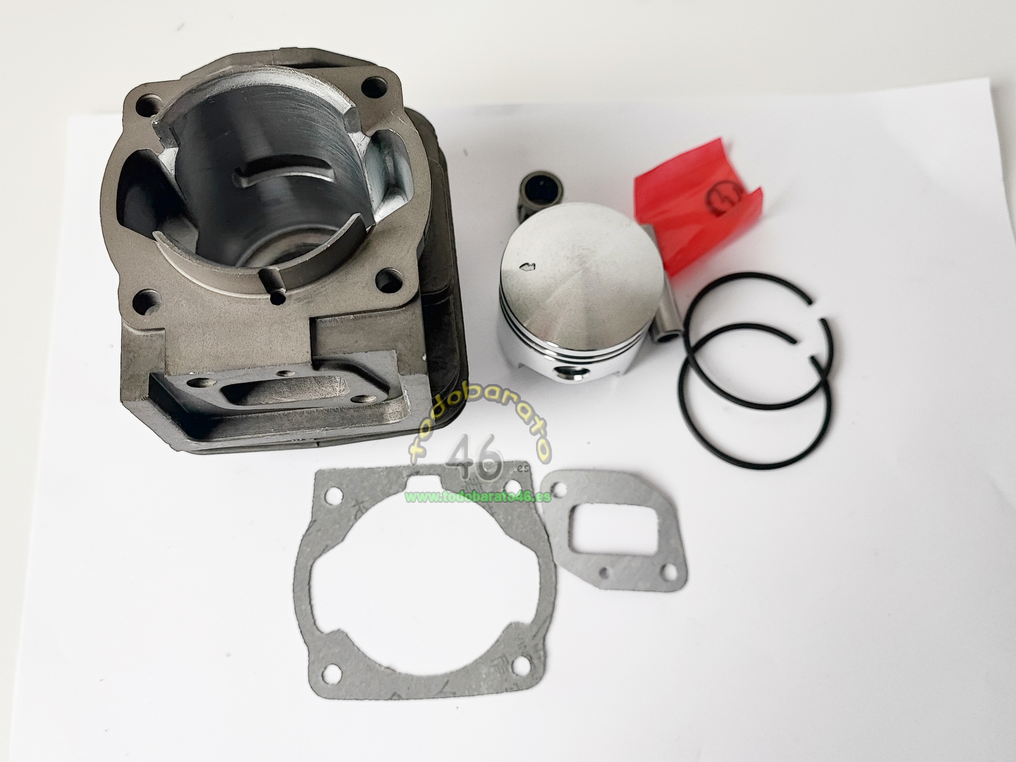 Kit cilindro y pistón diámetro 44 mm para desbrozadora; Este kit es para desbrozadoras de 52cc, linea hd, bracog, stan werk, garland