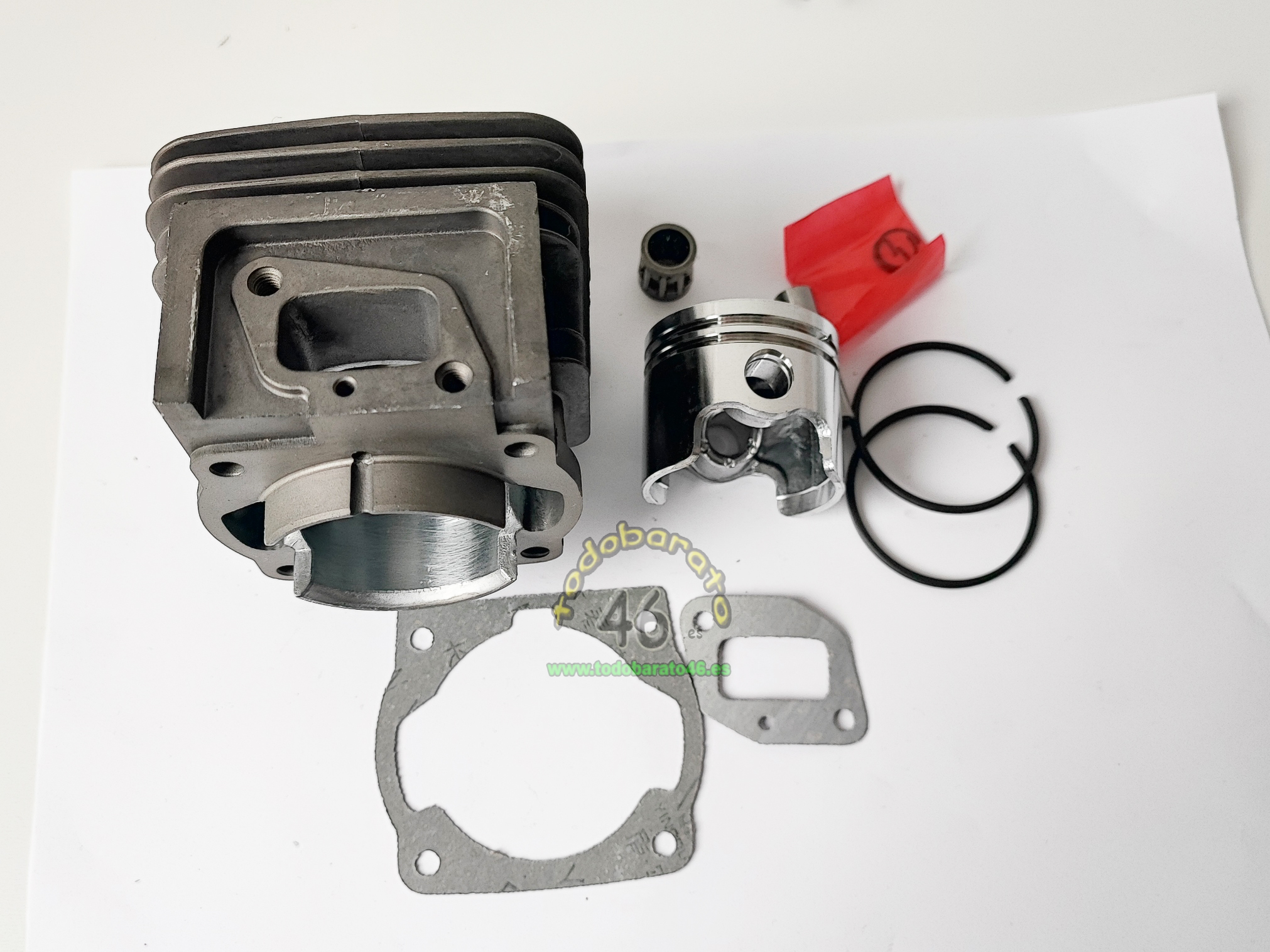 Kit cilindro y pistón diámetro 44 mm para desbrozadora; Este kit es para desbrozadoras de 52cc, linea hd, bracog, stan werk, garland