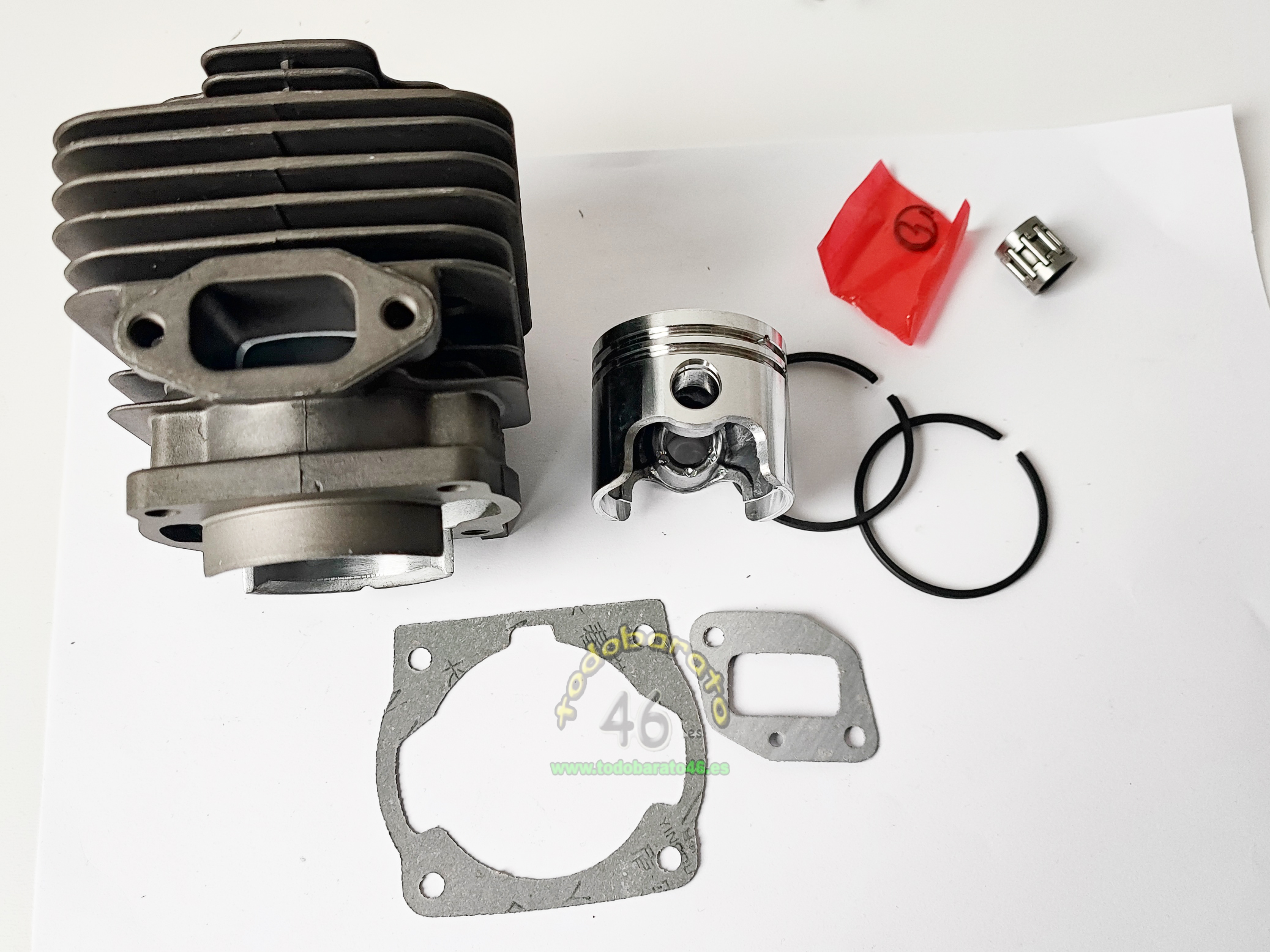 Kit cilindro y pistón diámetro 44 mm para desbrozadora; Este kit es para desbrozadoras de 52cc, linea hd, bracog, stan werk, garland