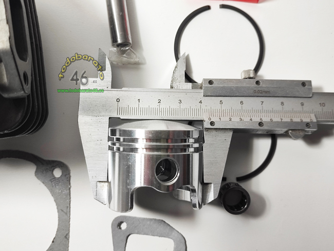 Kit cilindro y pistón diámetro 44 mm para desbrozadora; Este kit es para desbrozadoras de 52cc, linea hd, bracog, stan werk, garland