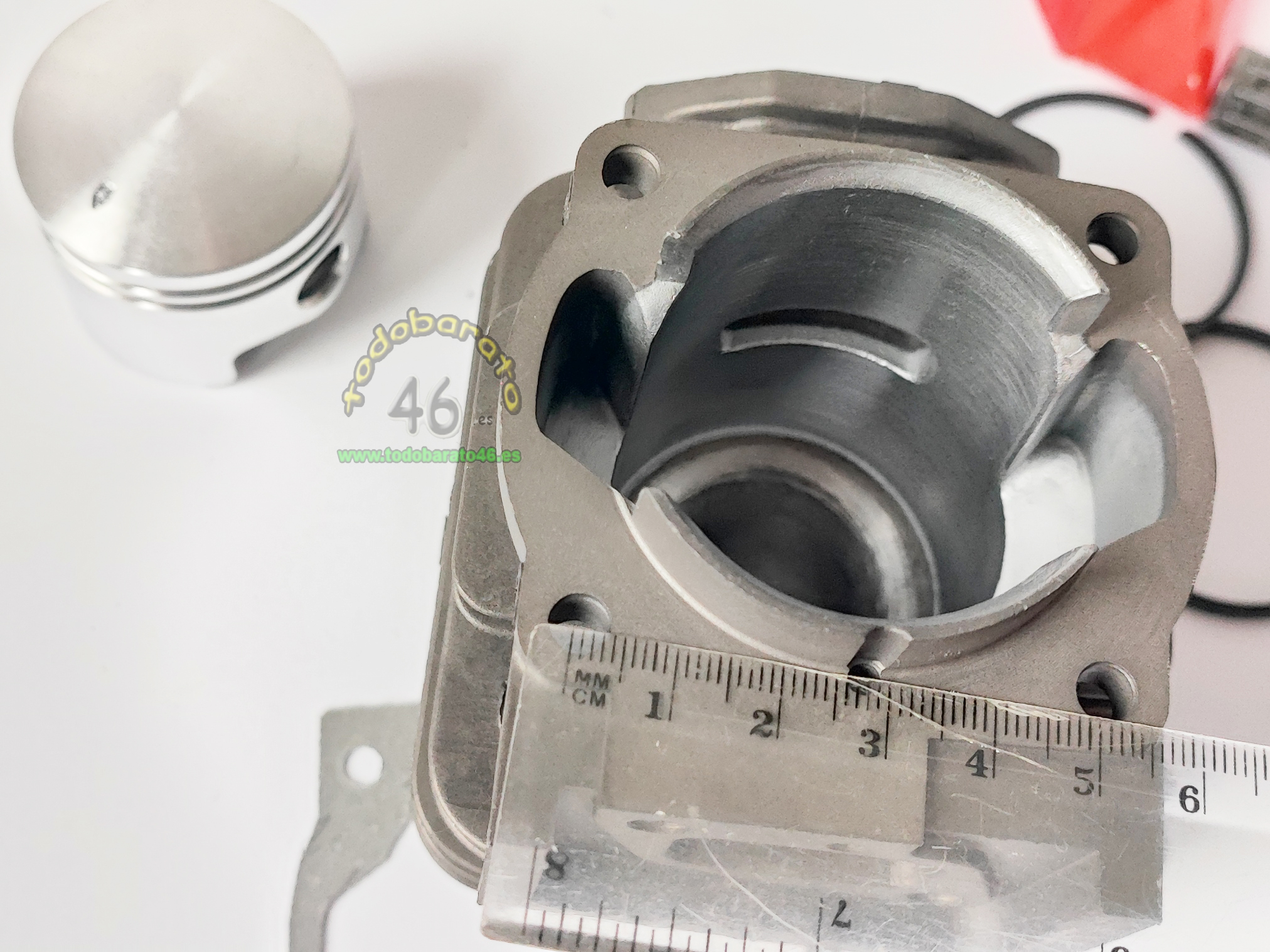 Kit cilindro y pistón diámetro 44 mm para desbrozadora; Este kit es para desbrozadoras de 52cc, linea hd, bracog, stan werk, garland