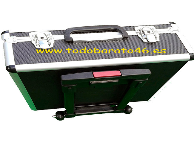 Maletín de Herramientas con Caja de Aluminio y Ruedas - 196 Piezas para Bricolaje