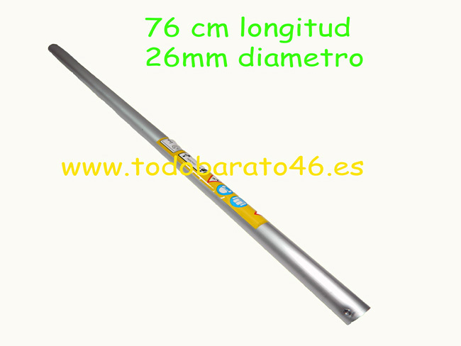 Barra de aluminio de desbrozadora de 26mm de diámetro y 76 cm de largo LINEA HD varias marcas